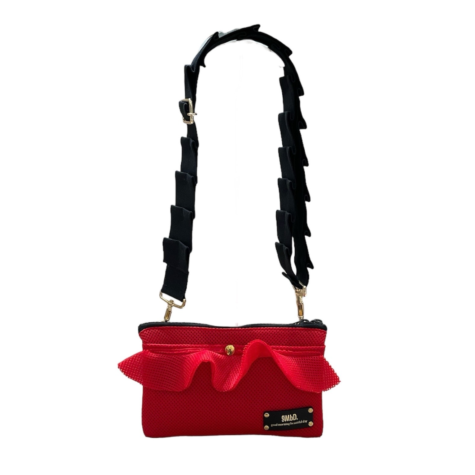 gMbD. Ruffle mini shoulder bag Red