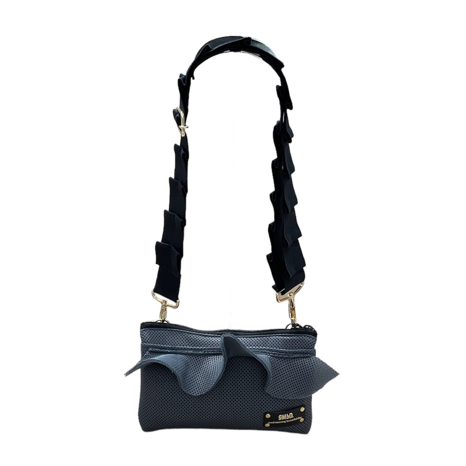 gMbD. Ruffle mini shoulder bag Gray